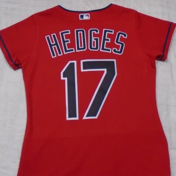 Austin Hedges Cleveland Indians Jersey Baseball Embroidered Size Small Women - Picture 2 of 2